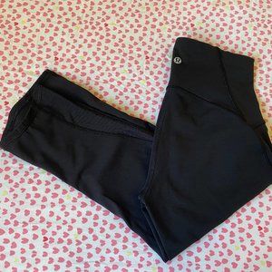Lululemon black running crop legging 17” size 4